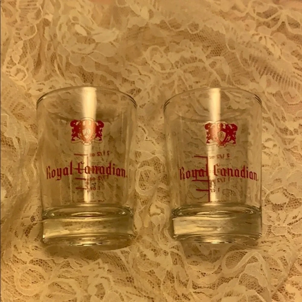 2 Royal Canadian Shot Glasses